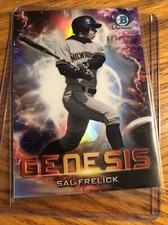 2021 Bowman Draft Milwaukee Brewers Sal Frelick Genesis Purple Refractor 77/250