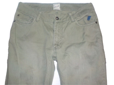 DeFacto Carpe Diem Mens Size 30 (30x31) Textured Low Waist Jeans Khaki Green