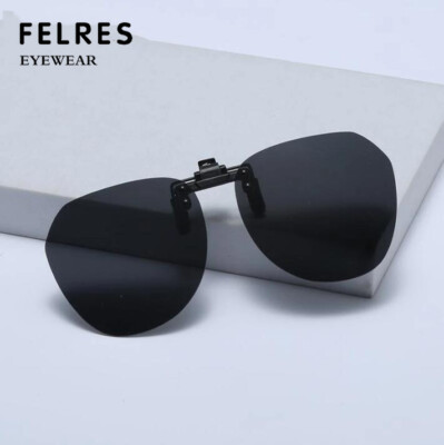 Flip Up Clip On Polarized Sunglasses Men Women Driving Night