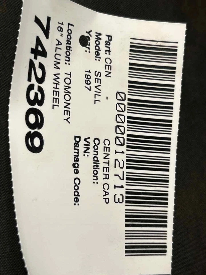 Fits 1995-2002 Cadillac Seville, 16in Wheel/Rim Center Cap, OEM:3544650 Foto 4 de 4