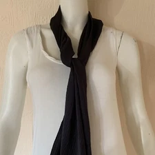 NWOT Echo rectangle black scarf  68"" by 9" D820