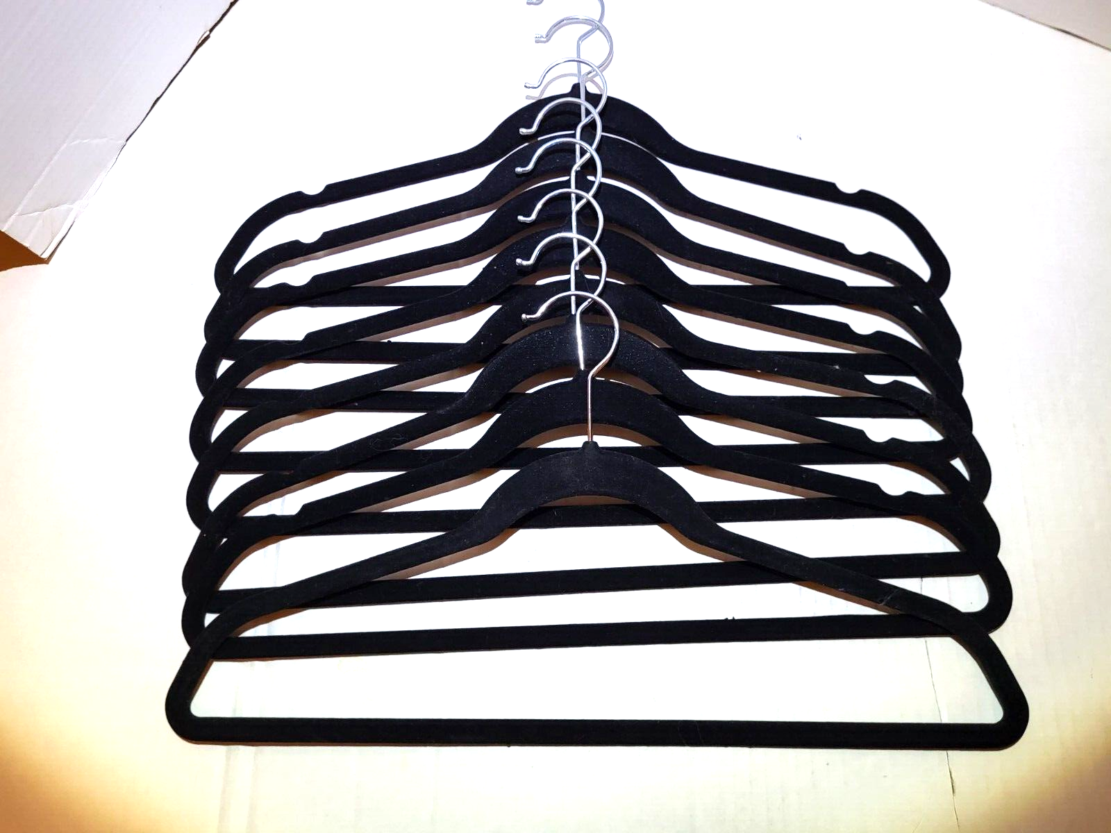 8 Black Velvet Hangers – Heavy Duty Non-Slip for Suits, Pants & Shirts-image