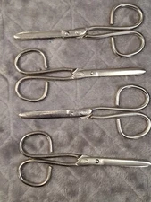 Vintage Scissors 4.5" Metal 4 Pair USA Round End School Cutting Sheers Sewing