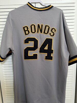 トップス 90s mitchell&ness Pirates Barry Bonds 24 Barry Bonds Pittsburgh Pirates Jersey Mitchell & Ness 1990
