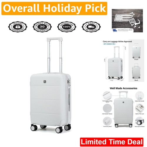 Ultra-Durable Hard Shell Suitcase - Airline Approved - Lightweight & Durable