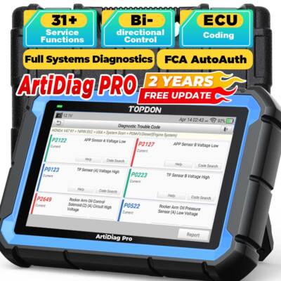 TOPDON AD PRO V1.0 ECU Online Coding Scan Tool Bi-Directional Control All System