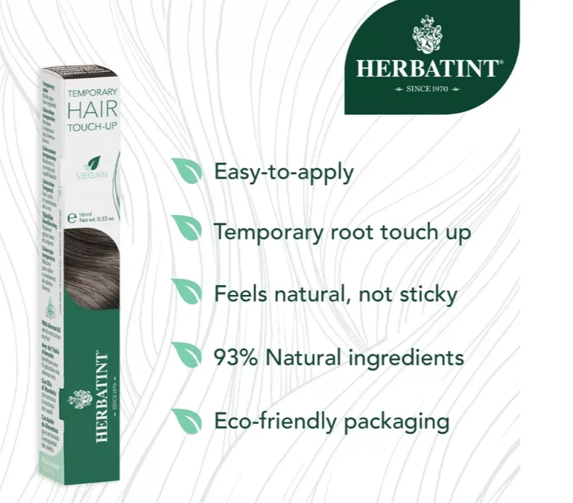 3 x Retoque Temporário de Cabelo Vegano Herbatint Preto Noir 10 ml Frete Rápido - Imagem 3 de 4