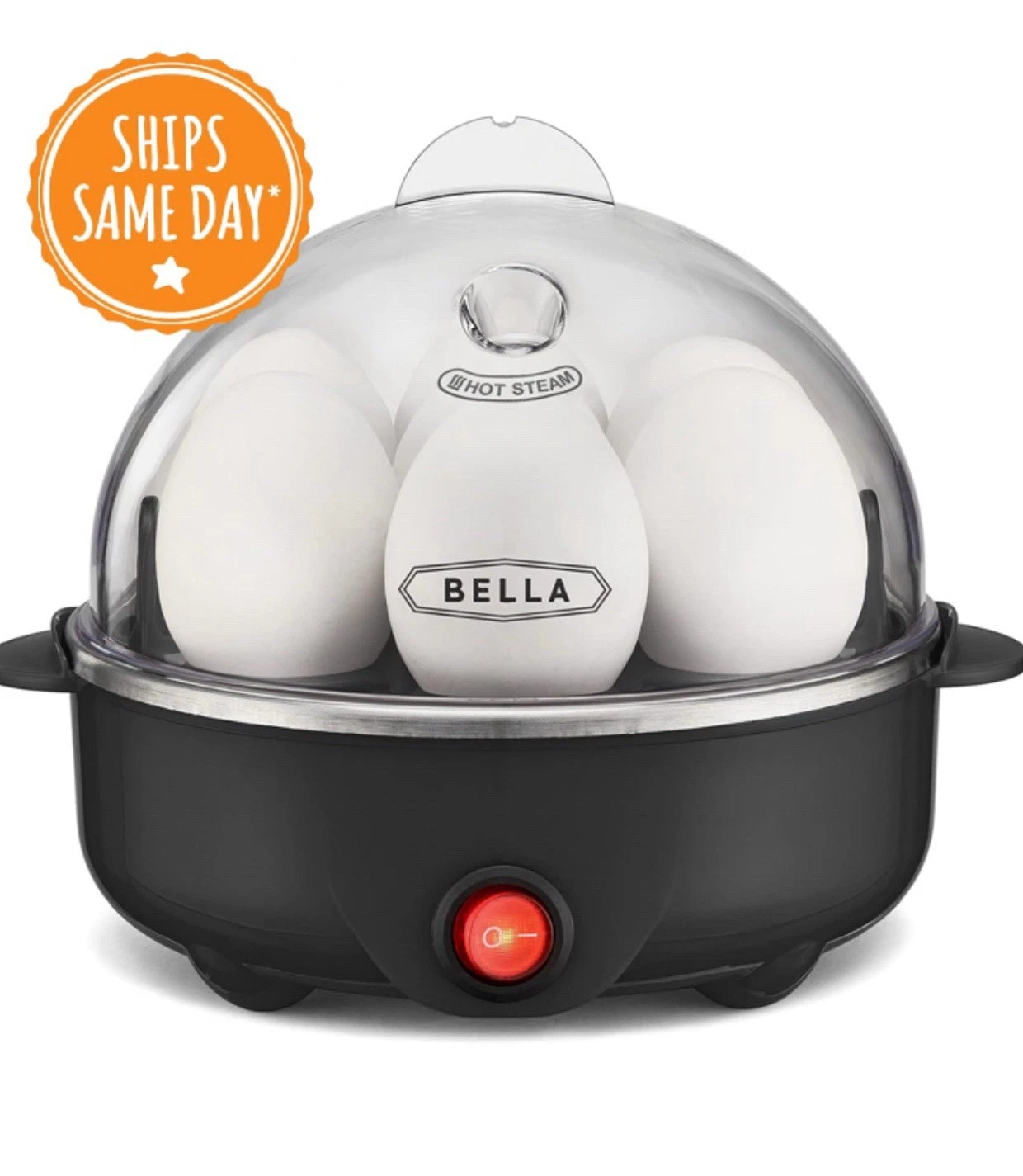 BELLA Rapid Electric Egg Cooker and Poacher with Auto Shut off for Omelet, Soft,