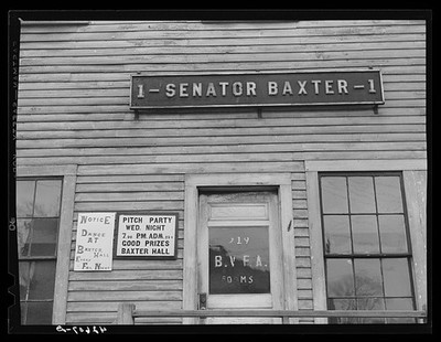 Bath Maine 1940 American House Hotel Shipyard Workers Senator Baxter Sign