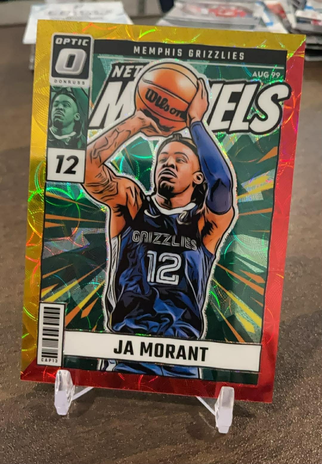 2024-25 Panini Donruss Optic Net Marvels Ja Morant #10 Red/Yellow Scope /99