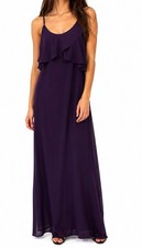 Chaps NWT Purple Chiffon Formal Evening Dress 6