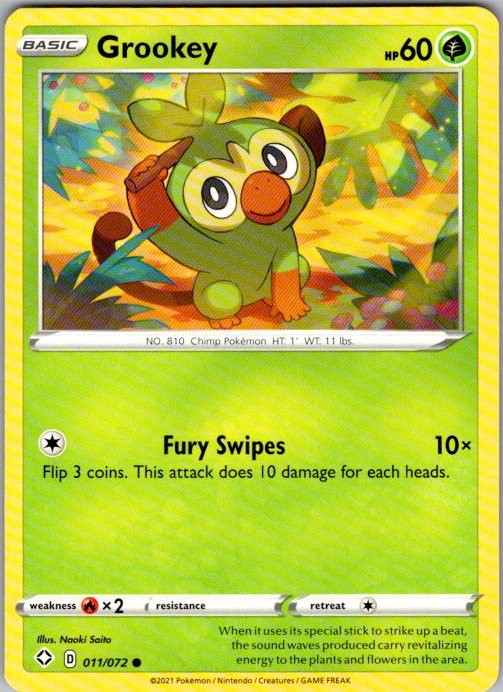 GROOKEY 011/072 SHINING FATES POKEMON