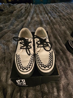 TUK  white creeper sneakers mens 7 women's 9 punk rockabilly psychobilly