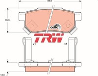 TRW GDB499 Bremsbelagsatz FüR Scheibenbremse Bremsbelagsatz BremsbeläGe