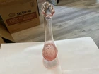 Vtg  MCM Fenton Pink Romantic Footed Swung Bud Rose Flower Vase 10.5"
