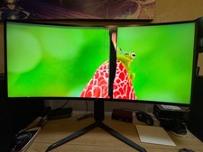 LG 34GN850-B 34" Curved QHD 3440x1440 21:9 Monitor - Cracked Screen - PARTS ONLY