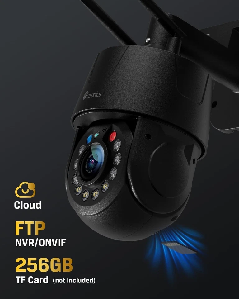 Ctronics 4K Telecamera Esterno WiFi Zoom Ottico 30X & Auto-Zoom Visione Notturna - Immagine 3 di 4