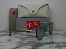 Classic Ray-Ban RB3584W Blaze Aviator Sunglasses Gold Silver Mirrored Never Worn