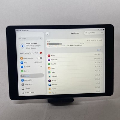 WiFi Only Apple iPad 9th Gen 64GB Silver MK2L3LL/A