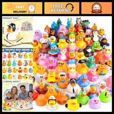 55 Pack Rubber Ducks Assortment - Bath Pool Toys, Toddler Party Favors, Floater