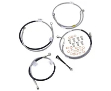 Front & Rear Brake Line Kit (For Standard ABS) Compatible With 15-18