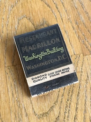 Vintage Matchbook Restaurant Madrillon Washington D.C. USA Streichhölzer Matches