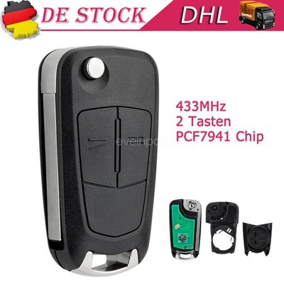 Klapp Funk Schlüssel Für Opel Corsa D Meriva B 93178494 433MHz ID46 PCF7941 Chip