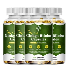 Pure Organic Ginko Biloba Leaf Extract Support Memory Mental Focus Brain Booster