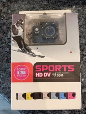 New Unused Sports HD DV 30M Water Resistant 1080P H.264 Full HD Camera - WHITE
