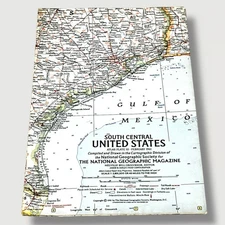 South Central United States 1961 National Geographic Vintage Map M