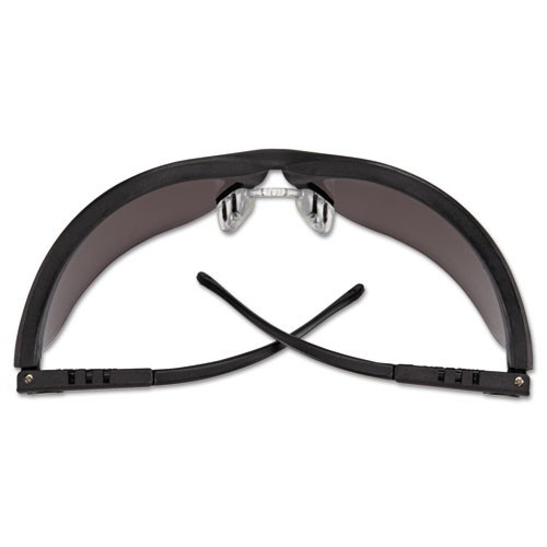 MCR Safety Klondike Safety Glasses, Matte Black Frame/Gray Lens