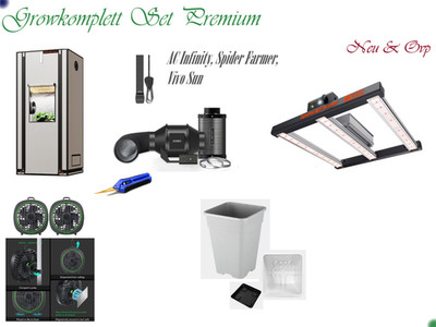 Komplett-Set Growbox Pflanzen | AC Infinity, Lüfter, Lampe, Töpfe | NEU & OVP