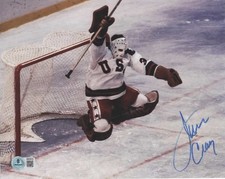 JIM CRAIG SIGNED AUTOGRAPHED 8x10 PHOTO COA BECKETT BAS MIRACLE ON ICE GOALIE