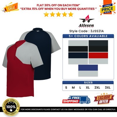 Alleson Athletic 3JSS21A Mens Field 1/4 Zip Short Sleeve Pullover