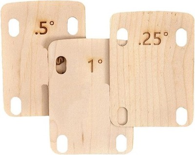 3Pcs Electric Guitar Neck Shims Maple Plate 0.25 0.5 1 Degree Music