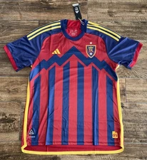 MLS Real Salt Lake RSL MENS SZ XL XLARGE Adidas red Soccer Jersey NWT 24/25 $150