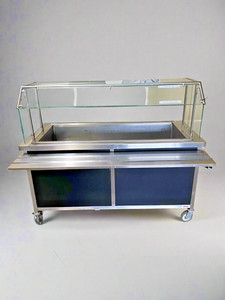 ATLAS METAL RM -4 COLD FOOD REFRIGERATED BUFFET/SERVER w/ RETRACTABLE TRAY SLIDE