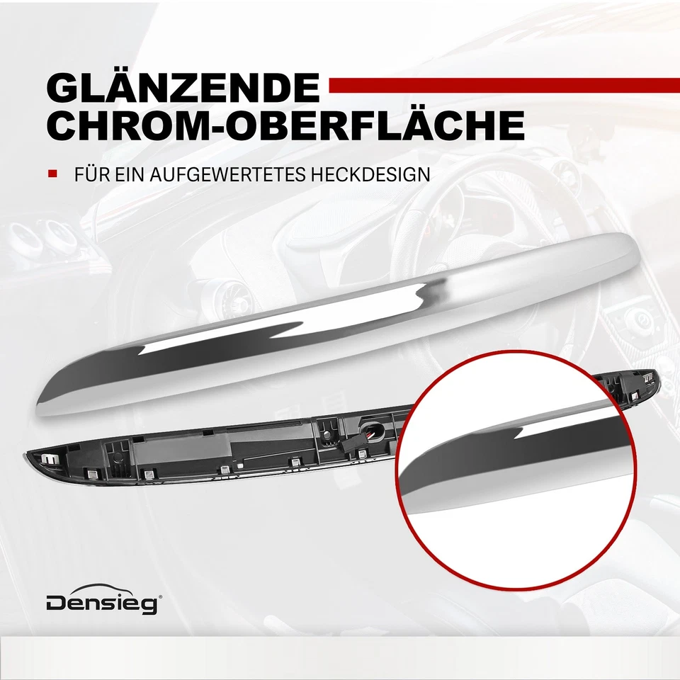 Densieg Tailgate Handle Grip Strip Chrome 51132753603 for Mini R55 R56 R57 R58 - Image 4 of 4