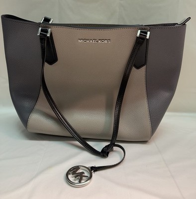 Michael Kors Women's Jet Set Tote Grey/black Trim Shoulder Bag MK