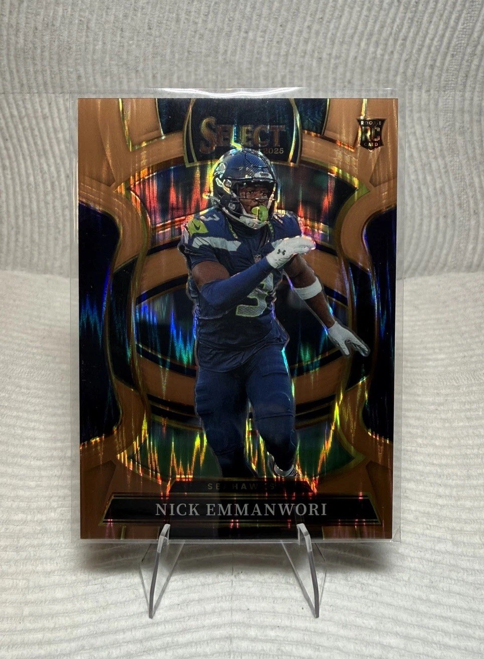 Nick Emmanwori | 2025 Panini Select #15 Copper Prizm Shock /899 Rookie Seahawks