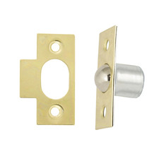 Brass Roller Ball Catch Spring Loaded Mortice Door Latch with Screws Polished