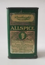 Vintage Rawleigh's ALLSPICE Spice Tin Montreal Canada Collectable Advertising