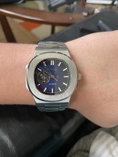 Men’s Watch Seiko Stainless Steele Blue Dial Open Heart Automatic