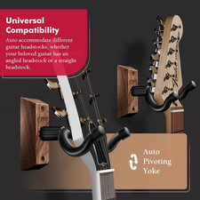 Guitar Wall Mount 2 Pack - U-Shape Guitar Wall Hangers, Guitar Stand Wall, Bl...