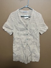 Zara beige utility romper with pockets, size M, excellent condition, taupe khaki