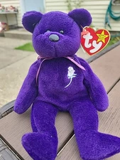 "Rare" TY Beanie Baby P.E. Pellets Princess Diana Retired 1997 Mint Condition #9