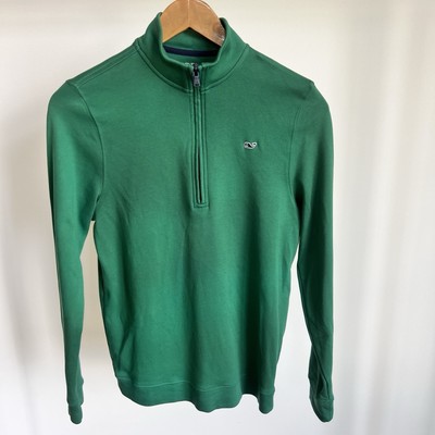Vineyard Vines Boys Green Quarter Zip Pullover Sweater Boys Size Large