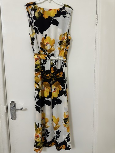 Soon Long Sleeveless Summer Dress – Yellow & Black Floral Print – Size 14 – NWT - Picture 4 of 4
