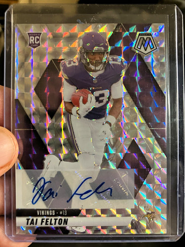 Panini 2025 Mosaic Rookies Tai Felton Minnesota Vikings RC Auto Prizm #329