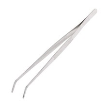12 Inch Tweezers Stainless Steel Curved Serrated Tip, Multipurpose Handle Coo...